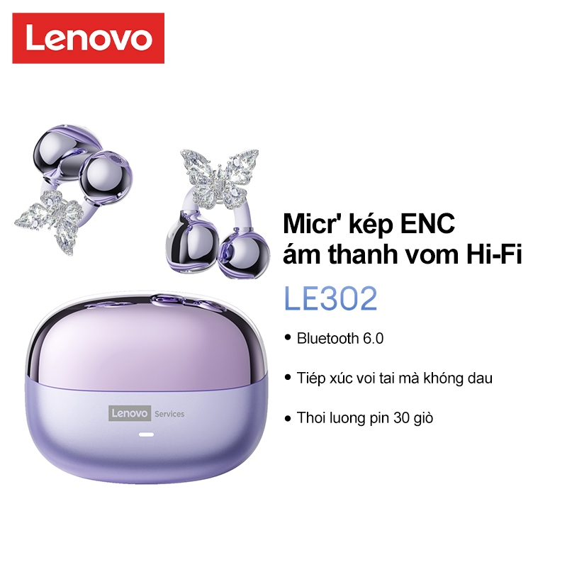 Tai nghe Bluetooth chơi game Lenovo LE302 độ trễ thấp IPX5