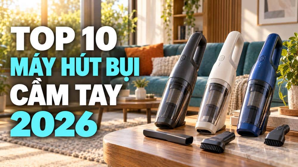 Top 10 Máy Hút Bụi Cầm Tay Bán Chạy Nhất Trên Shopee 2026 (Review & So Sánh Chi Tiết)