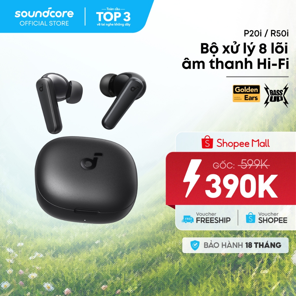 Tai nghe Bluetooth Anker Soundcore R50i nhỏ gọn pin 30H