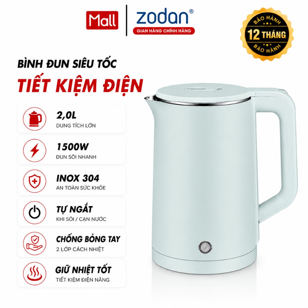 Ấm siêu tốc ZODAN