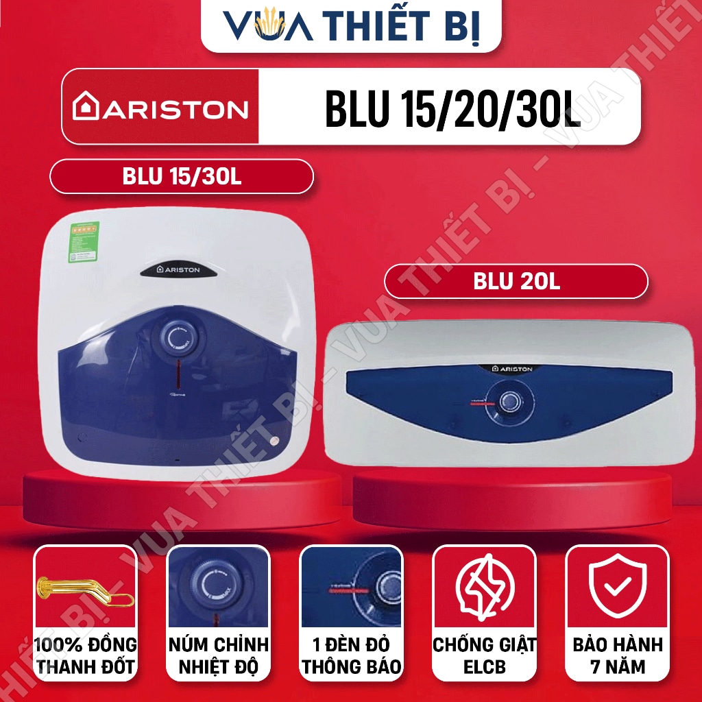 Bình nóng lạnh Ariston BLU Slim R 20L 2500W gián tiếp
