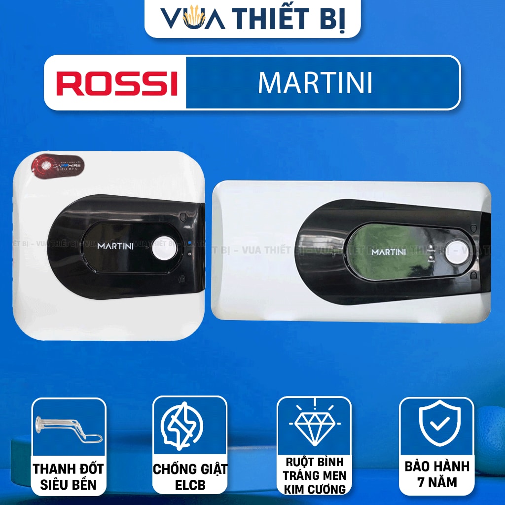 Bình nóng lạnh Rossi MARTINI 20L chống giật 2500W