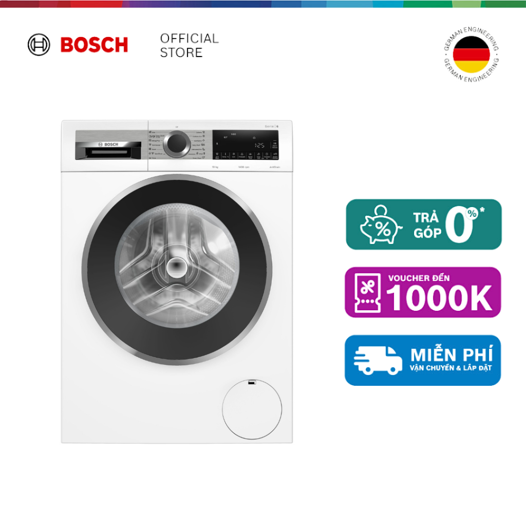 Máy giặt cửa trước Bosch Series 6 Inverter 10kg WGG25400SG