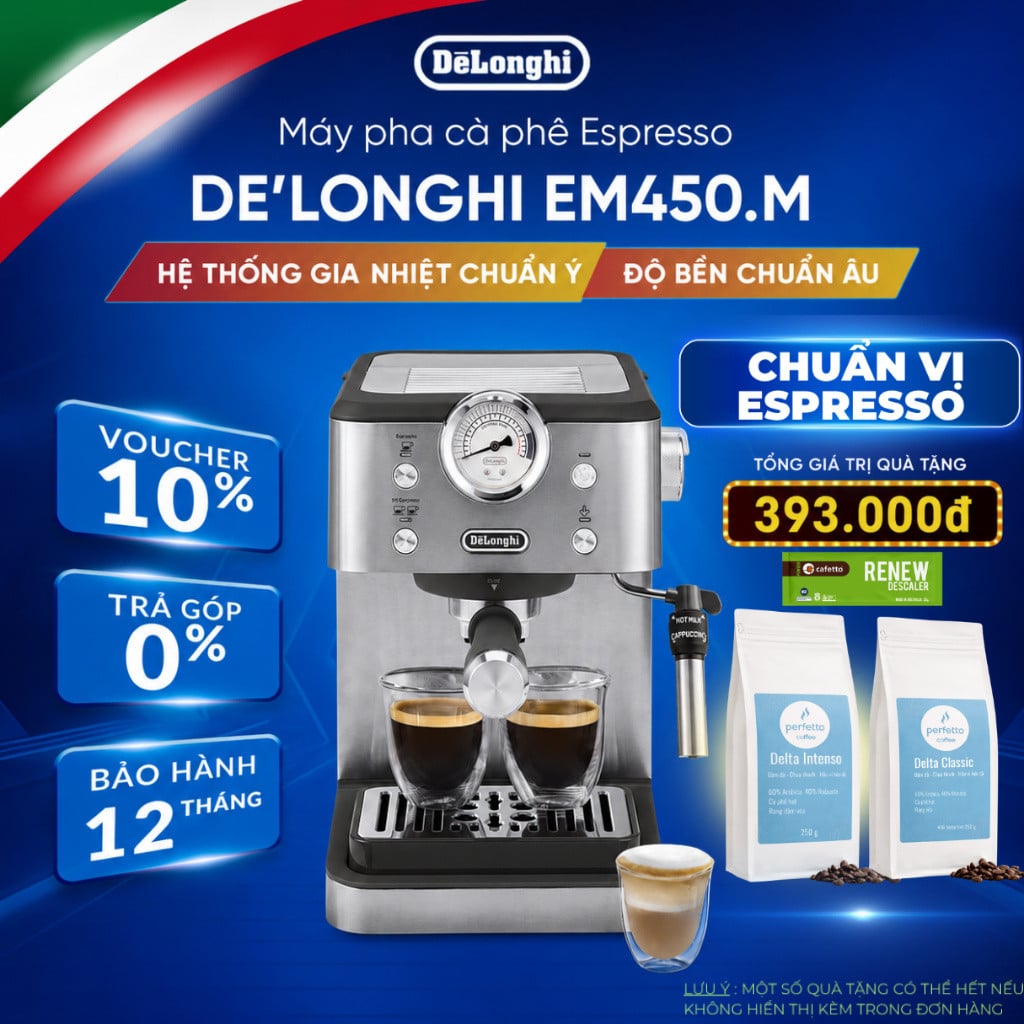 Máy pha cà phê Espresso DeLonghi EM450.M bán tự động