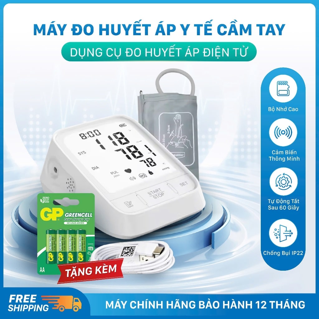 Máy đo huyết áp điện tử Kaigo MDHA01 bản tiếng Việt