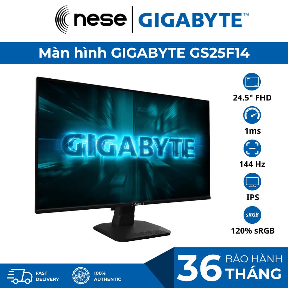 Màn hình Gaming Gigabyte GS25F14 24.5 inch IPS 144Hz