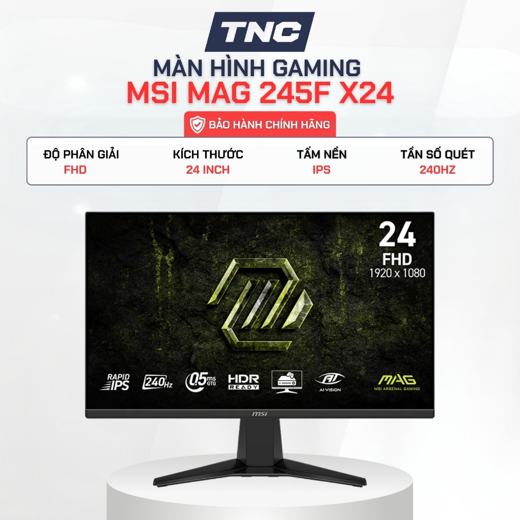 Màn hình Gaming MSI MAG 245F X24 24 inch IPS 240Hz