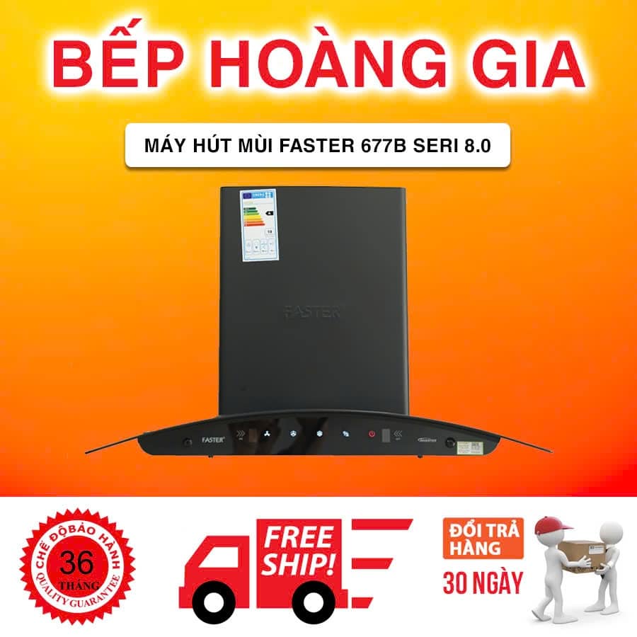 Máy hút mùi Faster FS-677B tự làm sạch 1400m³/h