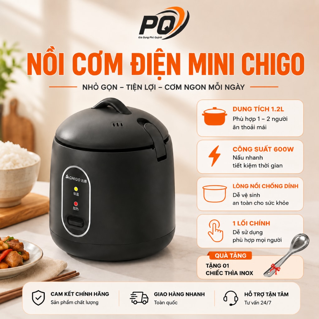 Nồi cơm điện Chigo 1.2L