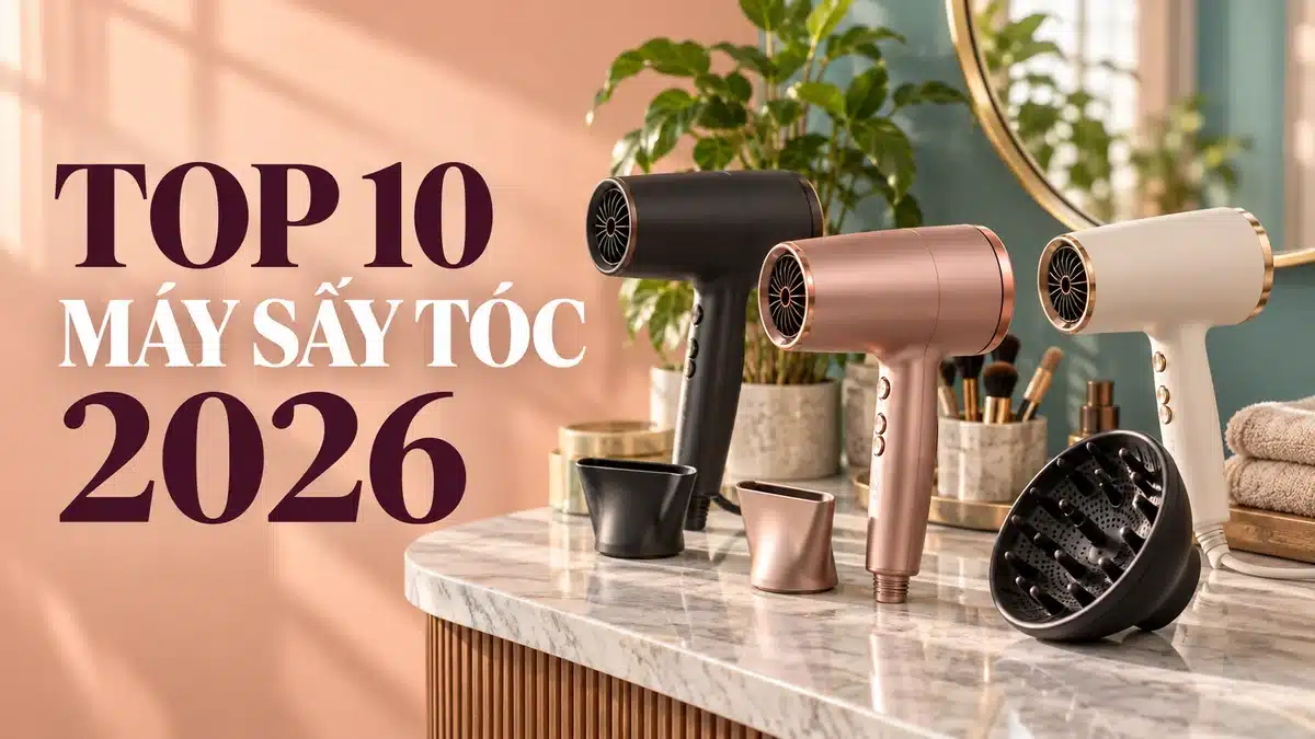 Top 10 Máy Sấy Tóc Bán Chạy Nhất Trên Shopee 2026 (Review & So Sánh Chi Tiết)