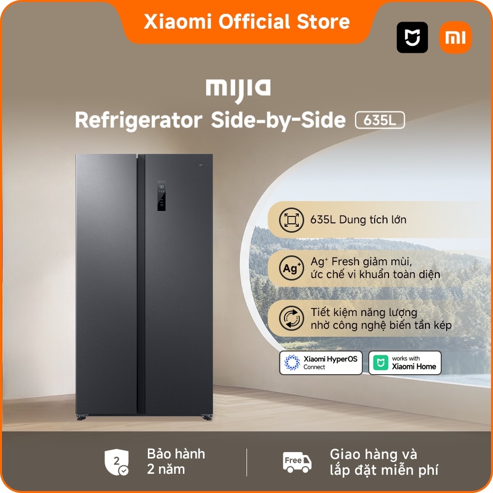 Tủ lạnh Side by Side Xiaomi Mijia 635L Inverter dung tích lớn tiết kiệm điện