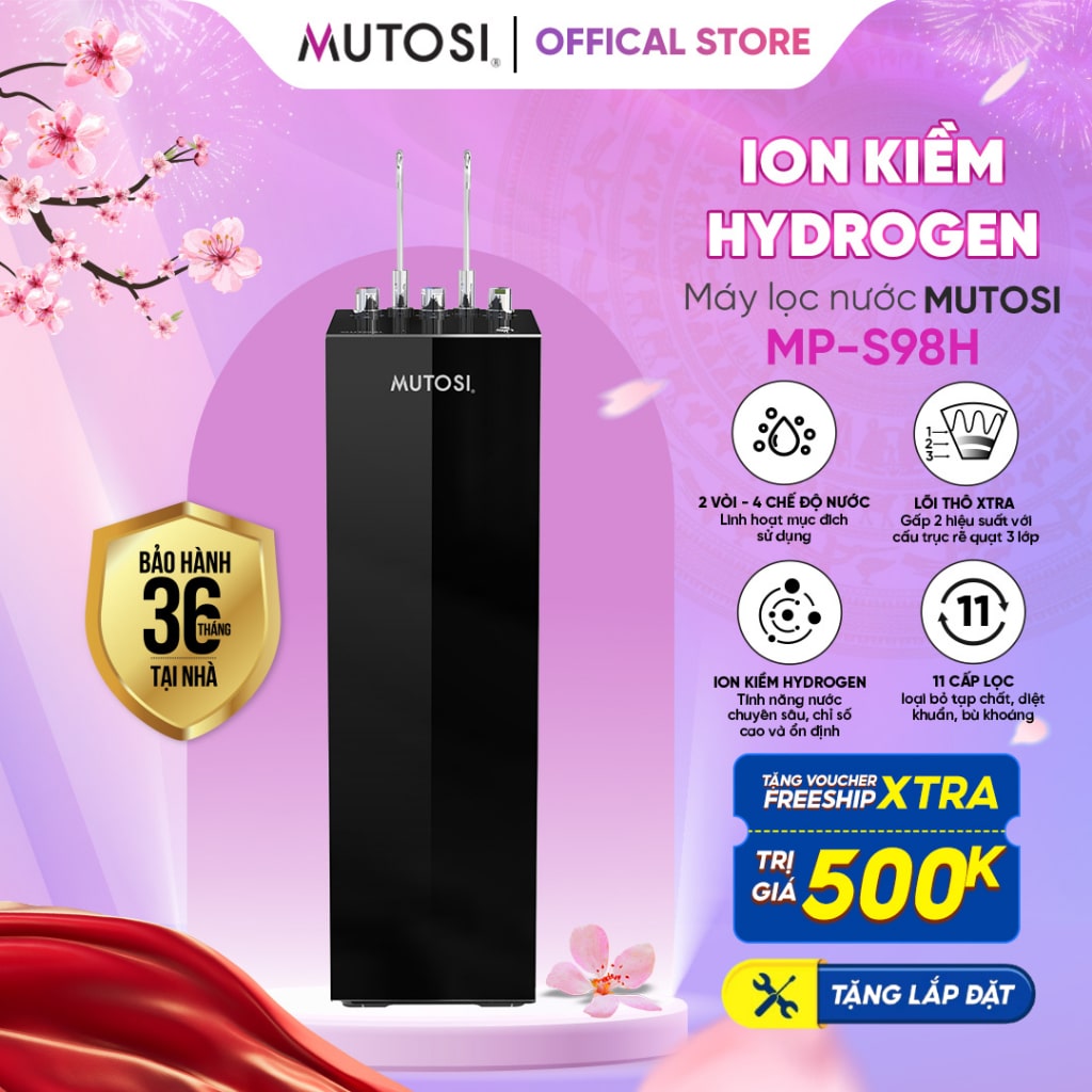 Máy lọc nước nóng lạnh RO khoáng ion kiềm Hydrogen Mutosi - giá 7.292.000₫ trên Shopee