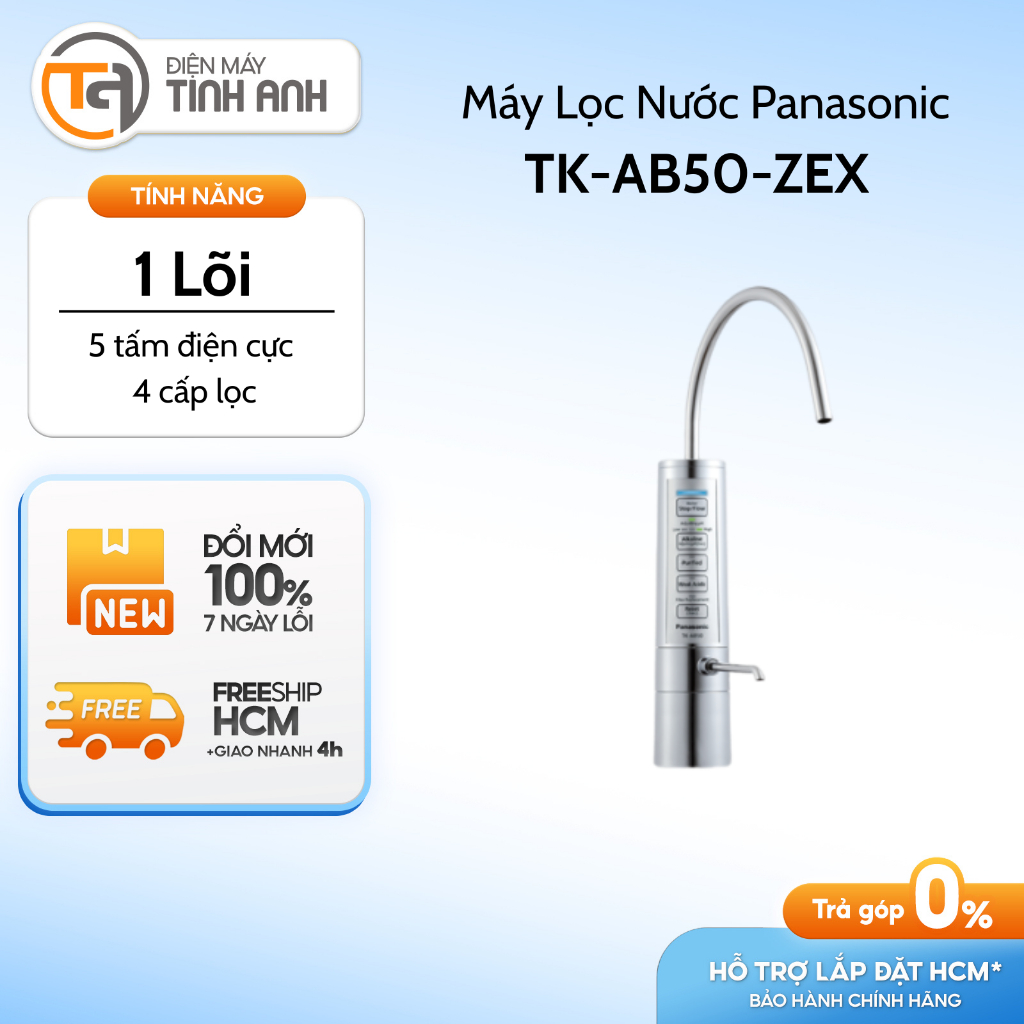 Máy lọc nước ion kiềm Panasonic TK-AB50-ZEX lắp dưới bồn rửa 5 chế độ nước - giá 51.470.000₫ trên Shopee