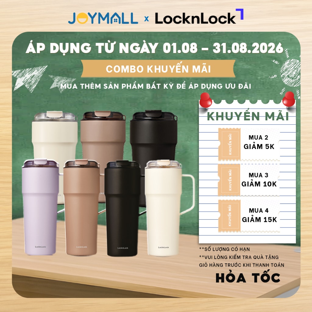Bình giữ nhiệt Lock&Lock LHC4357 Metro 500ml inox 304 phủ sứ giữ nhiệt 12h