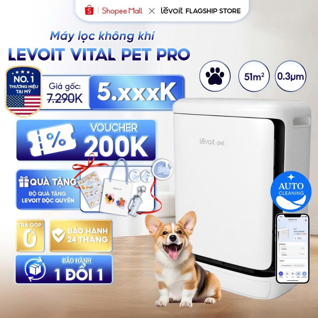 May loc khong khi Levoit Vital Pet Pro 51m2