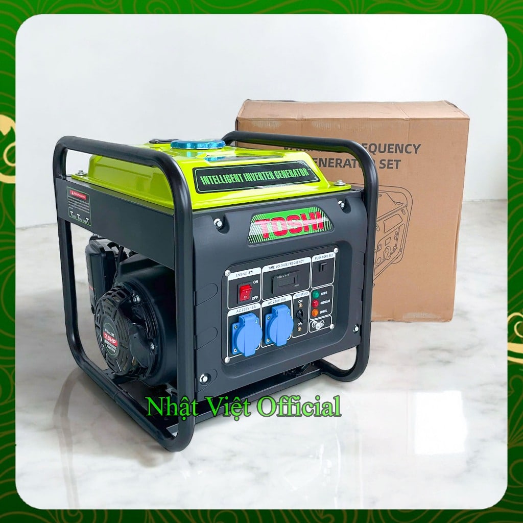 Máy phát điện Toshi inverter TS4000i 3,8kw chạy được 2 điều hòa động cơ lõi đồng bảo hành 12 tháng