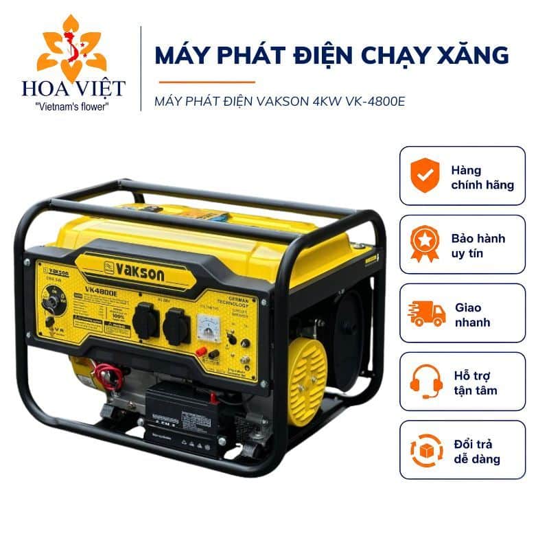 Máy phát điện gia đình 4KW Vakson 220V máy phát điện công nghiệp mini tiết kiệm chi phí