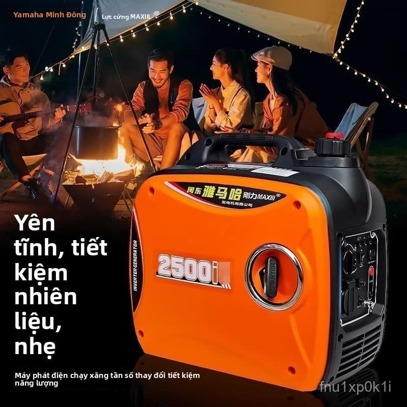 Máy phát điện xăng biến tần Yamaha 220V di động siêu êm cho cắm trại dã ngoại chính hãng