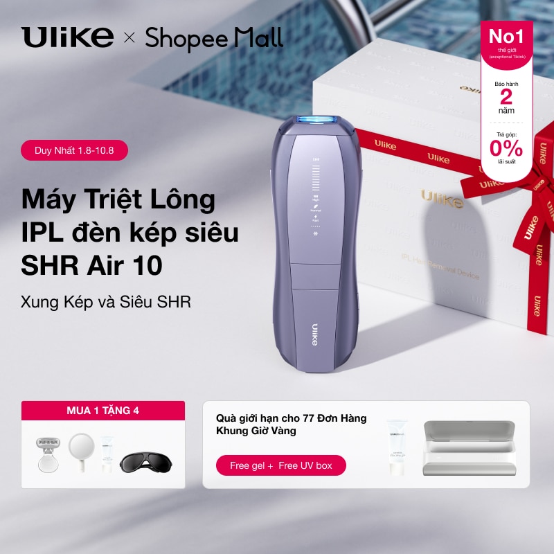 Máy triệt lông Ulike Air 10 IPL Sapphire Ice Cooling siêu xung SHR