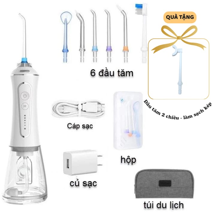 Máy tăm nước h2ofloss HF-P11/P12 phiên bản 2026 tia nước 2 chiều, áp lực mạnh, bảo hành 12 tháng