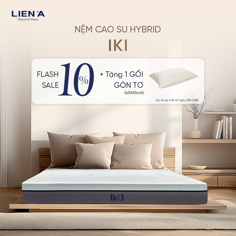 Nệm Cao Su Hybrid IKI Liên Á 15cm