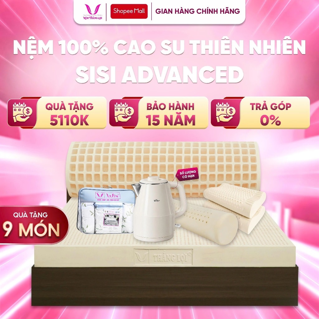 Nệm Cao Su Thiên Nhiên Thắng Lợi SiSi Advanced
