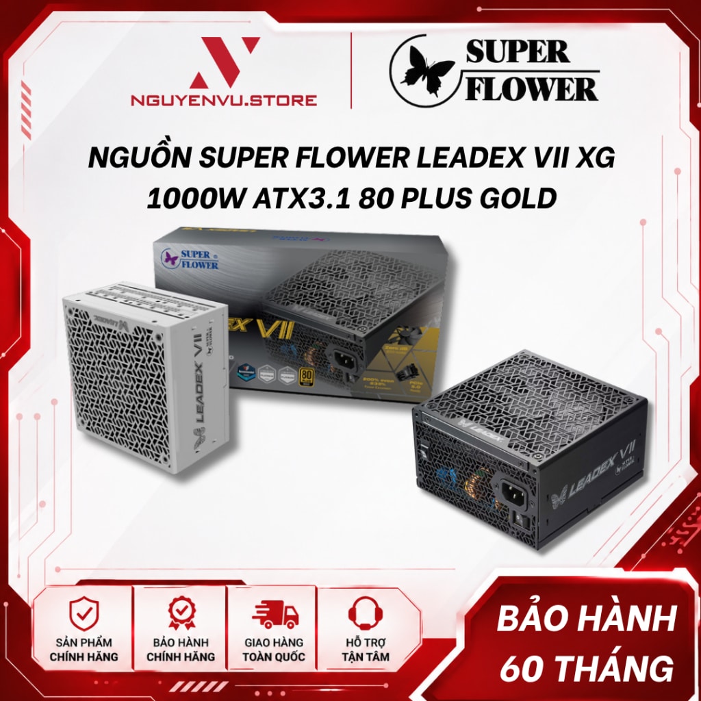 Nguồn máy tính Super Flower Leadex VII XG 1000W 1000W 80+ Gold