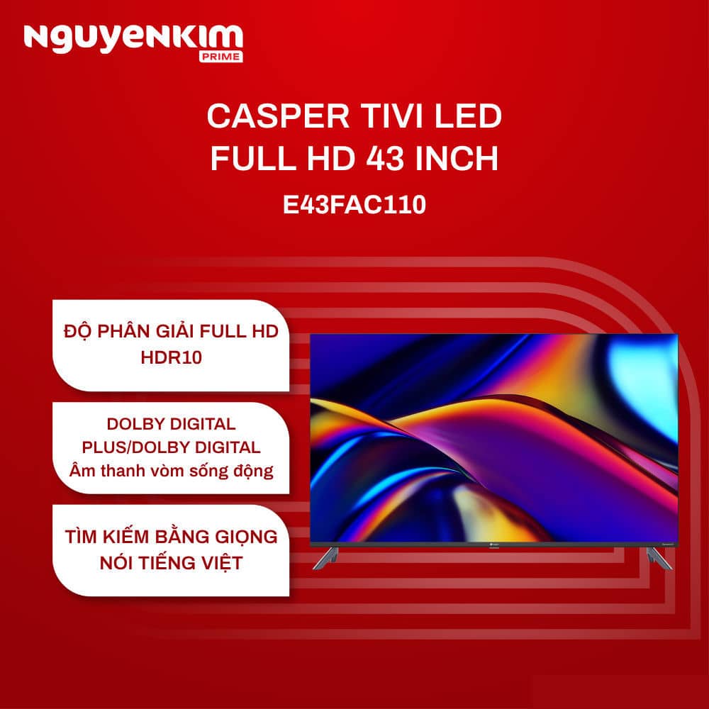 Smart Tivi Casper Full HD 43 inch E43FAC110