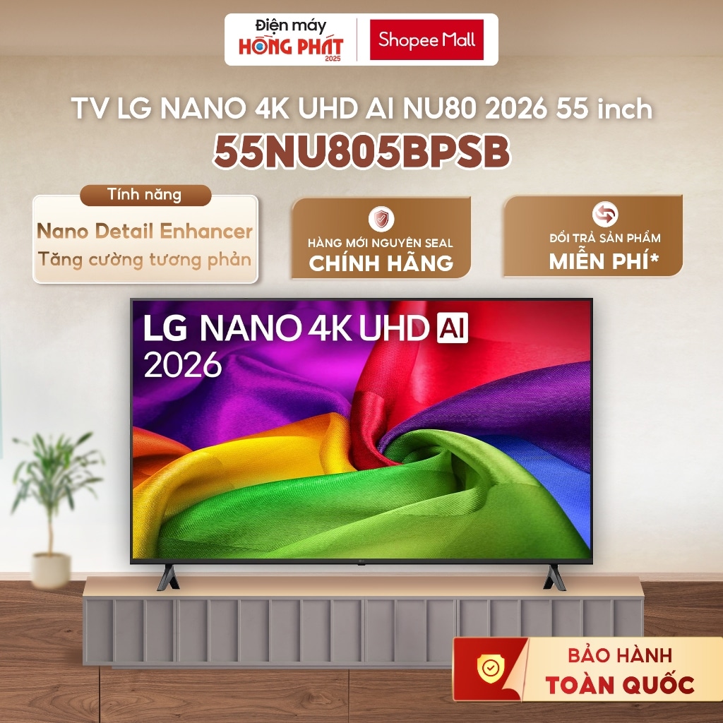 Smart Tivi LG AI 4K 55 inch NU805