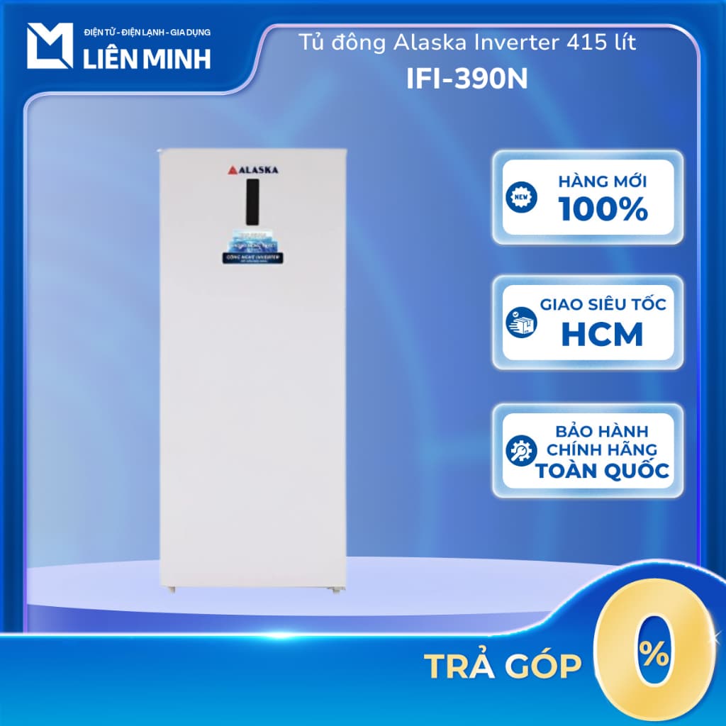 Tủ đông Alaska Inverter IFI-390N 415 lít 2 ngăn đông mát