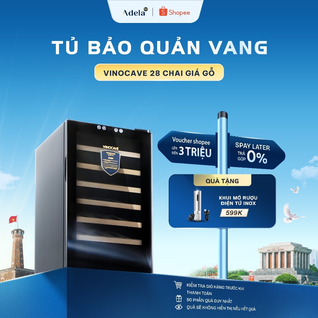 Tủ bảo quản rượu vang Vinocave SC-28A 28 chai