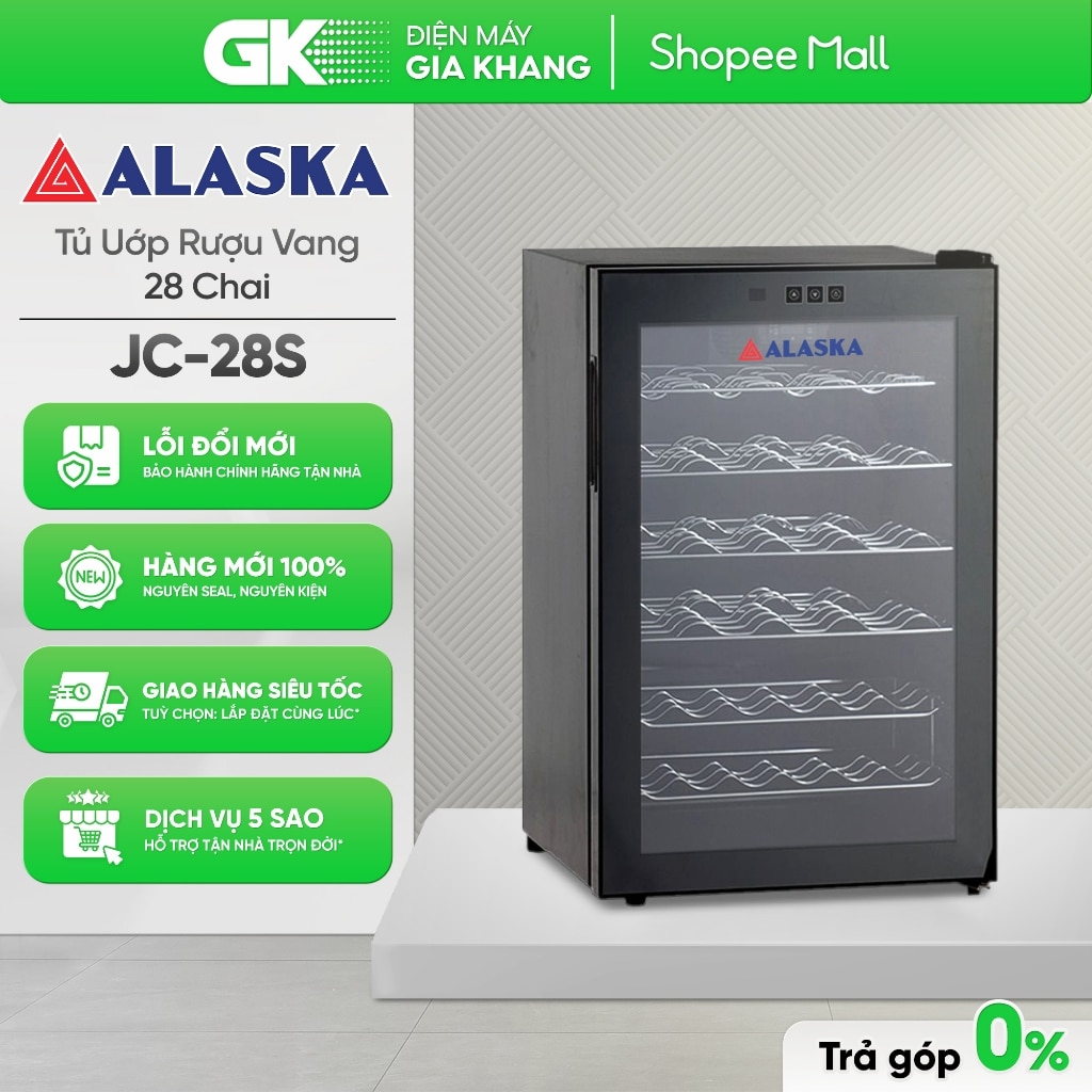Tủ ướp rượu vang Alaska JC-28S 28 chai