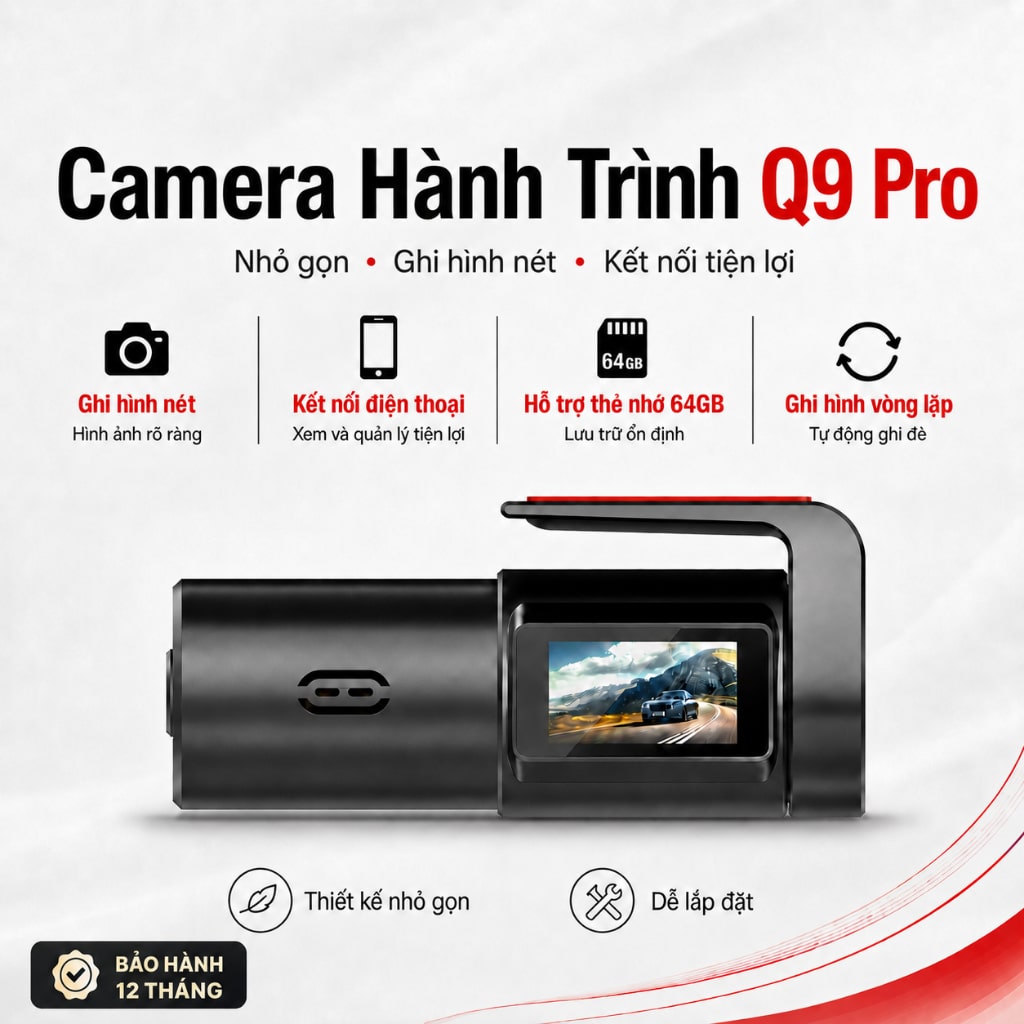 Camera hành trình VieView Q9 siêu nhỏ gọn nguồn USB wifi giá rẻ