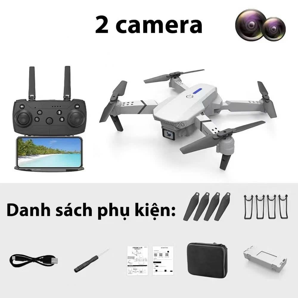 Flycam E88 Pro Động Cơ Không Chổi Than Dưới 250g Camera 4K