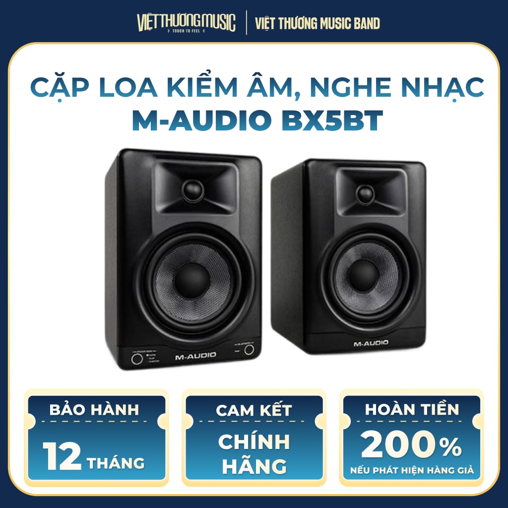 Loa kiểm âm M-Audio BX5BT 5 inch 120W Bluetooth studio monitor