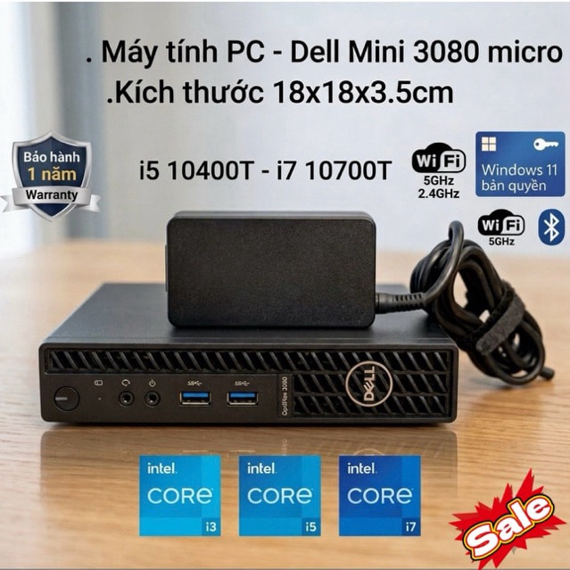 Mini PC Dell OptiPlex 3080 Micro Core i5-10400T 16GB NVMe