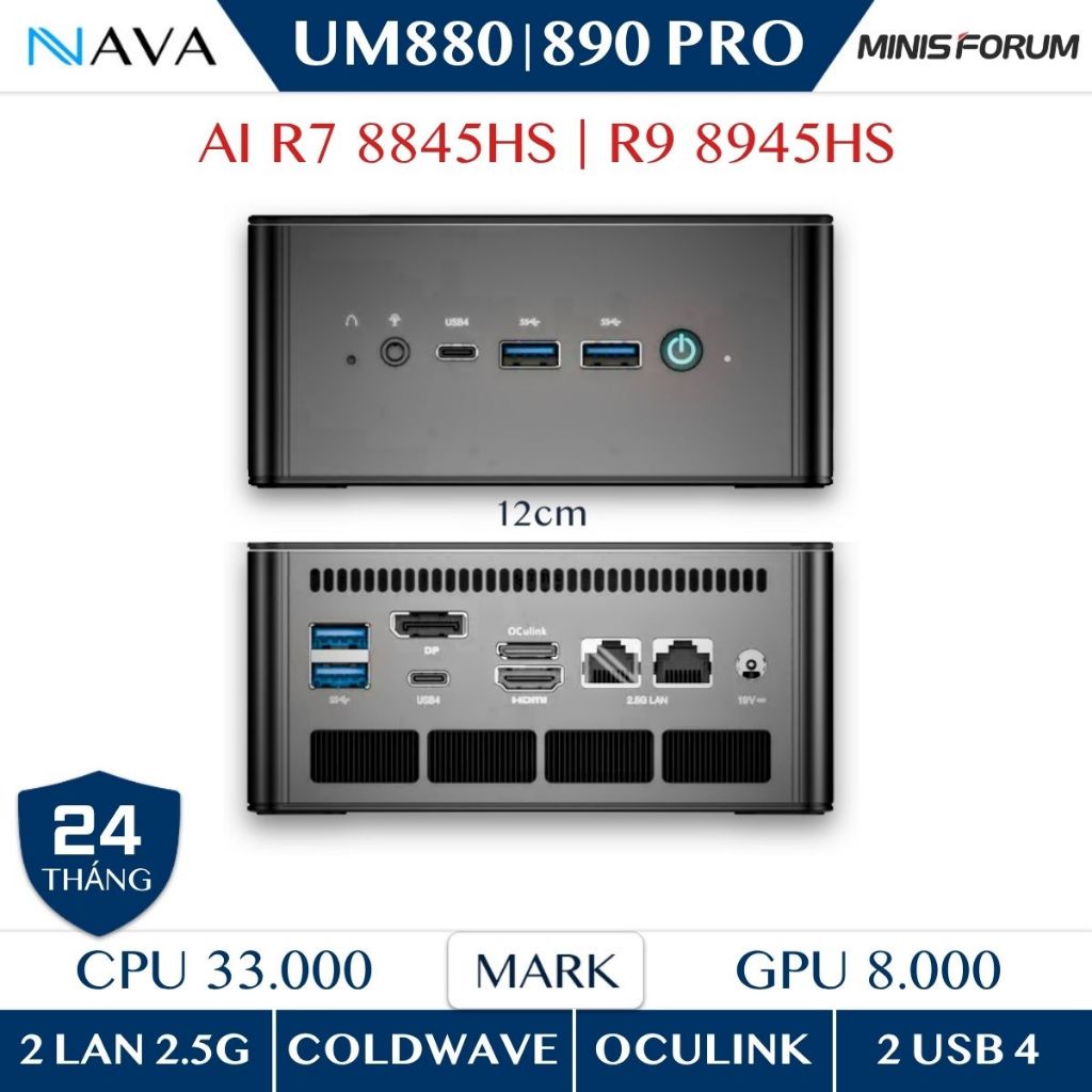 Mini PC Minisforum UM890 Pro AMD Ryzen 9 8945HS DDR5 OCuLink