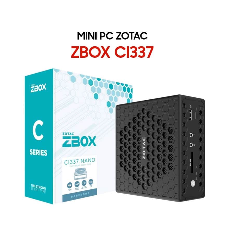 Mini PC ZOTAC ZBOX CI337 nano Intel N100 không quạt (Barebone)