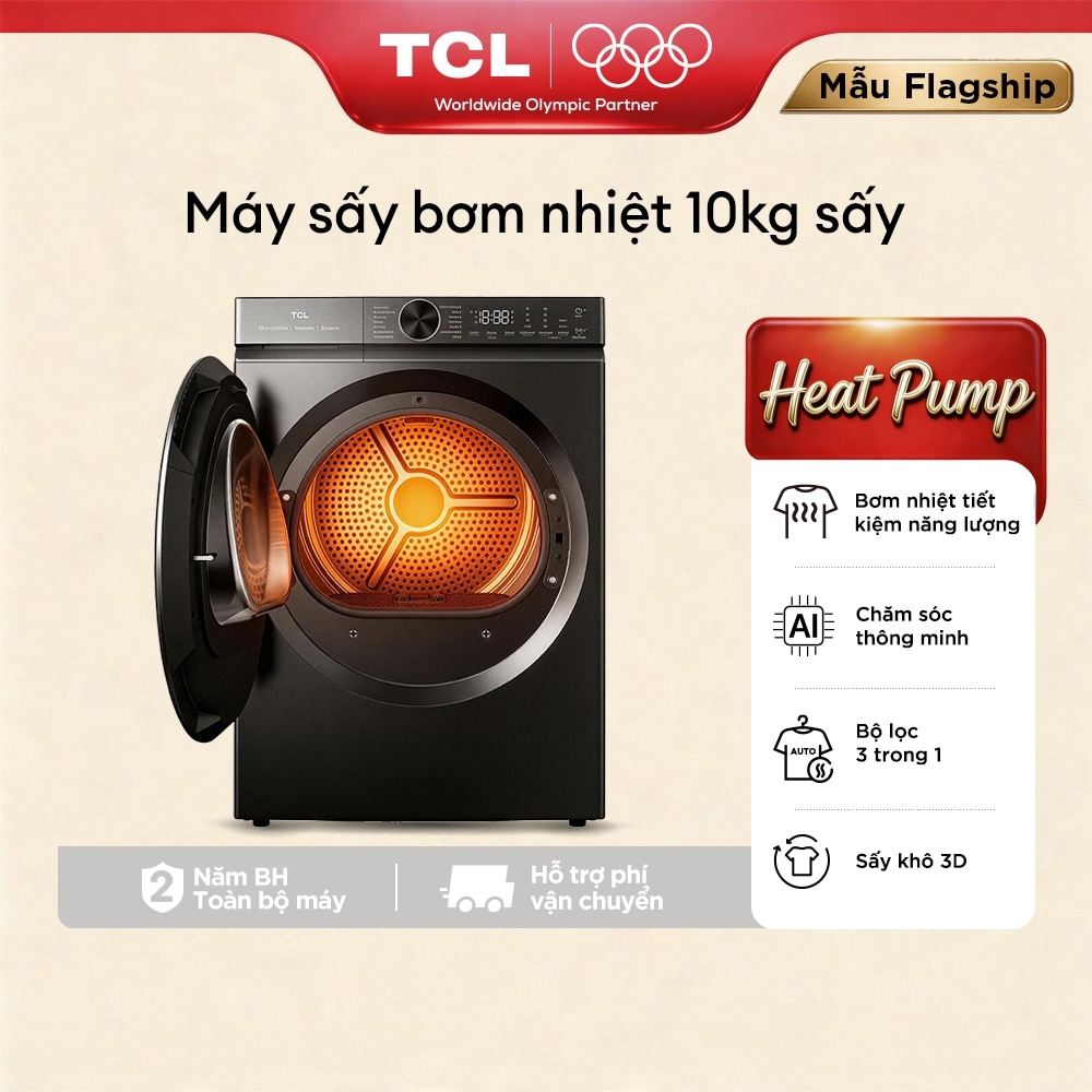 May say quan ao bom nhiet TCL 10kg AI care
