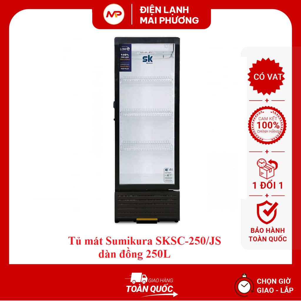 Tủ mát Sumikura SKSC-250/JS 250 lít dàn đồng