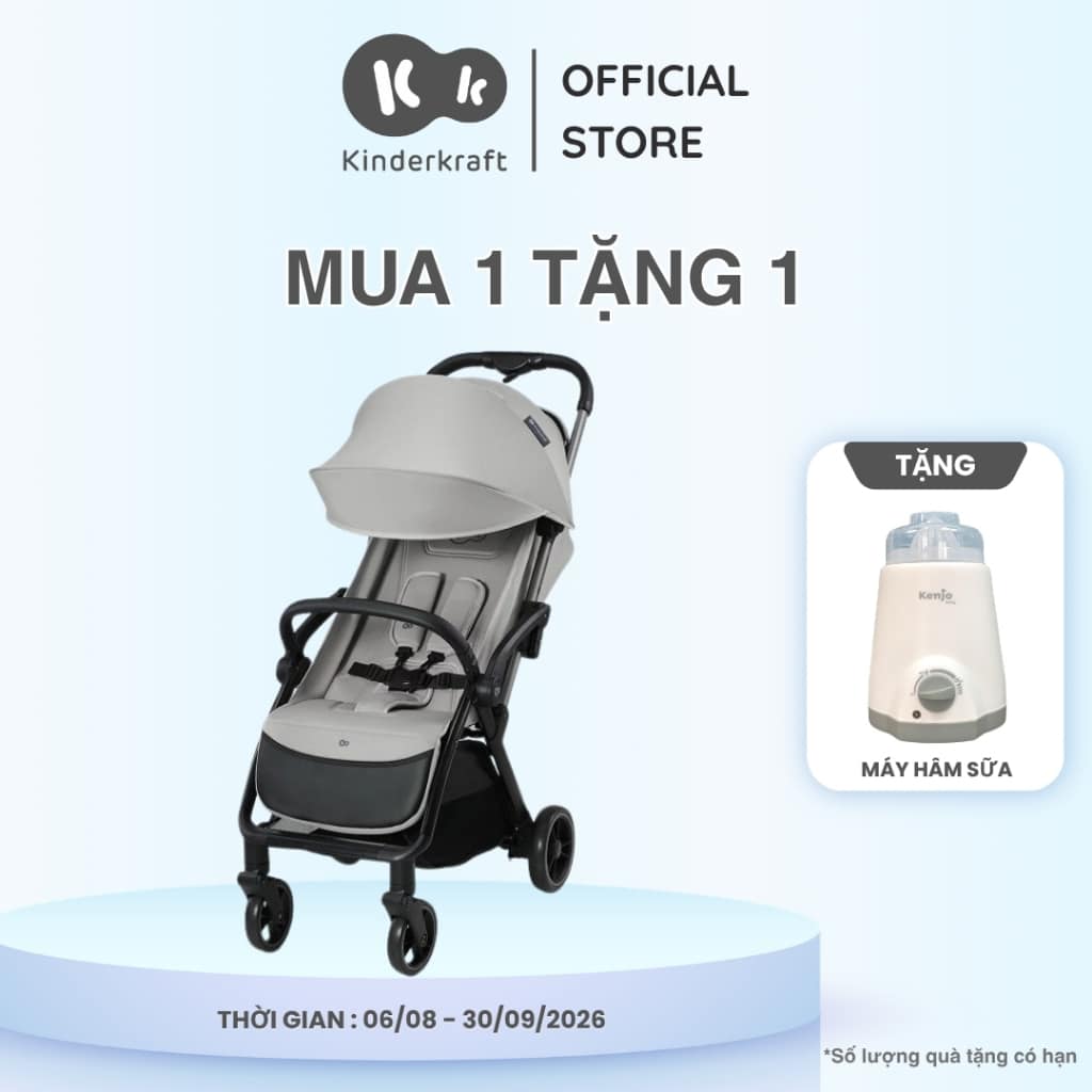 Xe đẩy Kinderkraft APINO gấp gọn một tay cho bé từ 0 tháng tuổi
