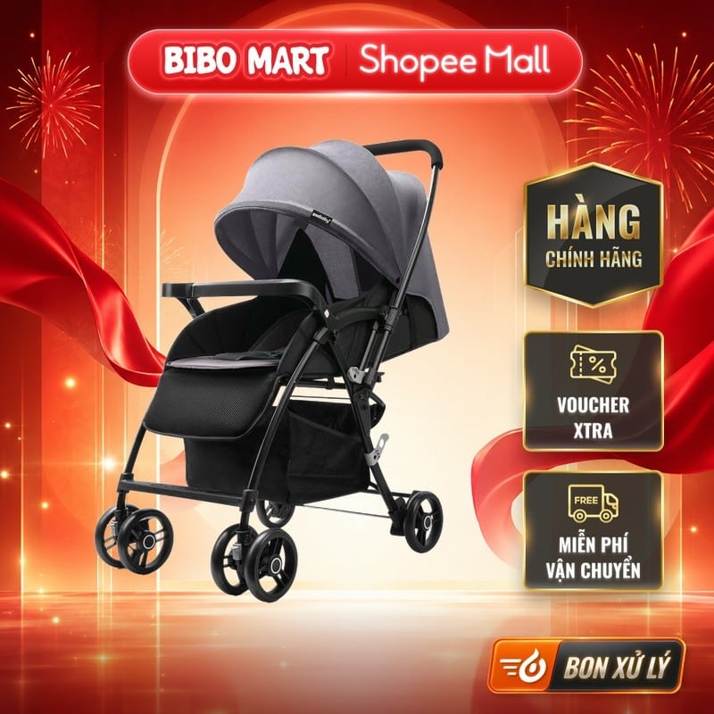 Xe đẩy Seebaby T08 gấp gọn 2 chiều cho bé chính hãng Mall