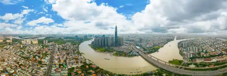 Landmark 81 and a city moving forward. Ho Chi Minh City, Vietnam
