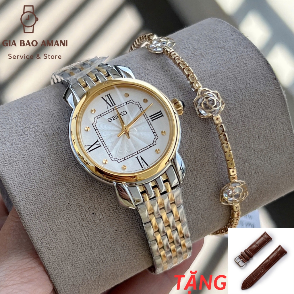 Đồng Hồ Nữ Seiko SUR498 Quartz Nhật Bản Dây Kim Loại Chính Hãng