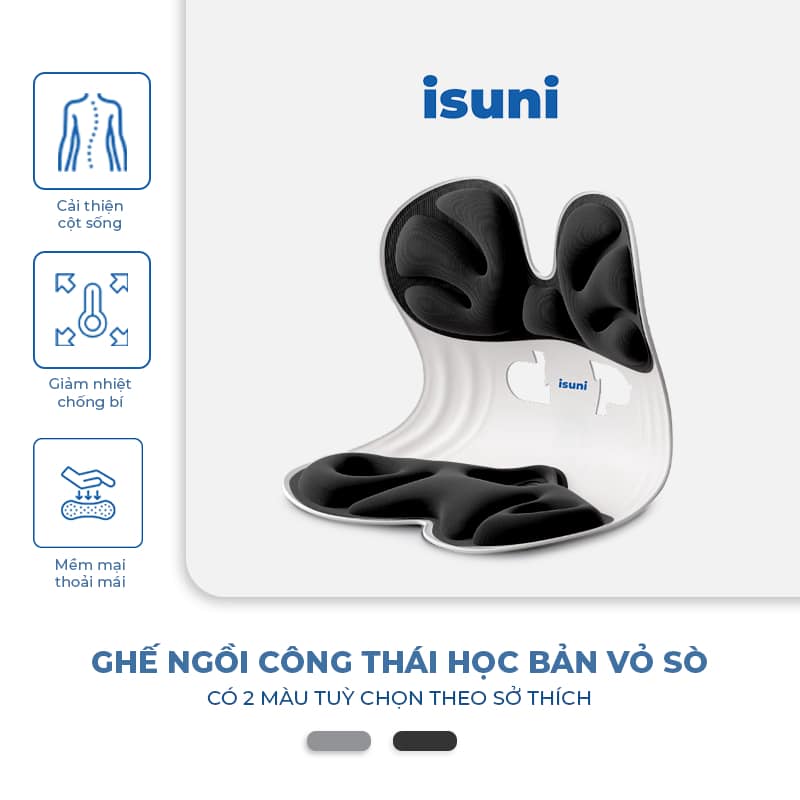 Ghế Công Thái Học ISUNI Seashell Chống Gù Chỉnh Dáng Ngồi
