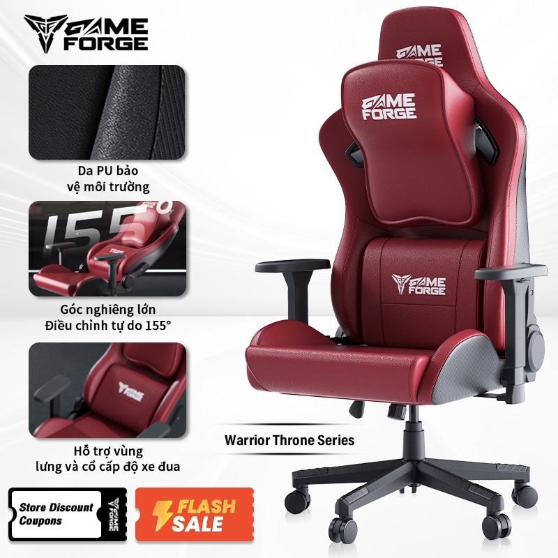 Ghế Gaming GameForge Throne Series Khung Thép Cao Cấp