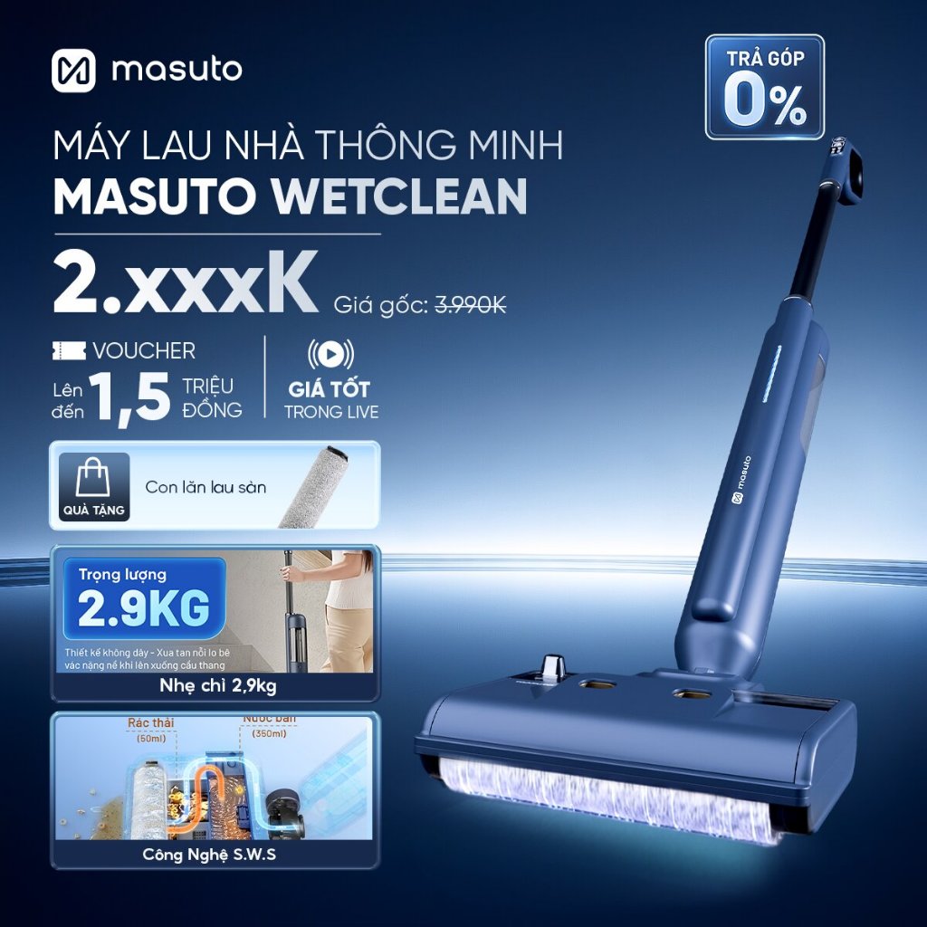 Masuto - Masuto WetClean Máy lau nhà tách nước bẩn tự động