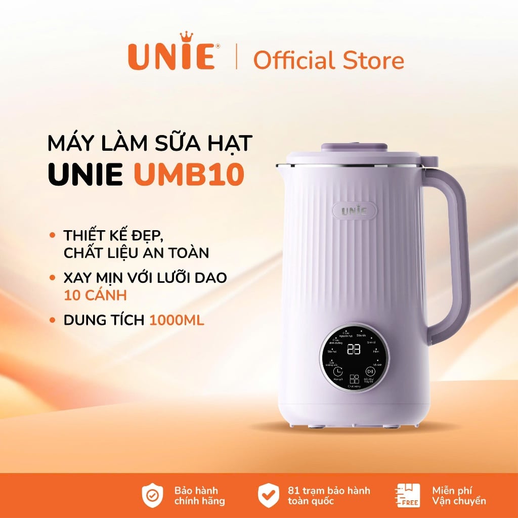 Máy làm sữa hạt Unie UMB10 xay nấu đa năng 1L 800W siêu mịn