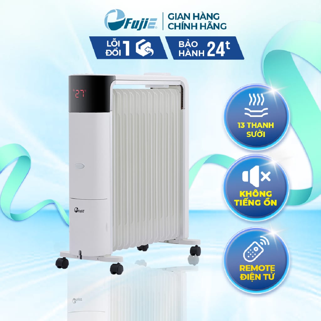 Máy Sưởi Dầu FujiE OFR7813 13 Tấm Sưởi Công Nghệ AI