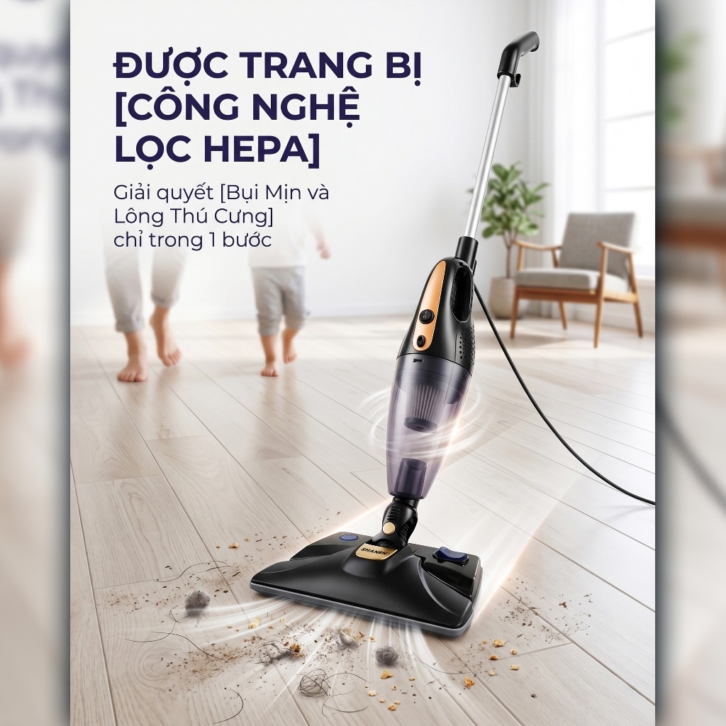 SHANEN - SHANEN X10 PRO Máy hút bụi lau sàn nhà cầm tay đa năng - Hút nệm, sàn nhà, ngõ ngách